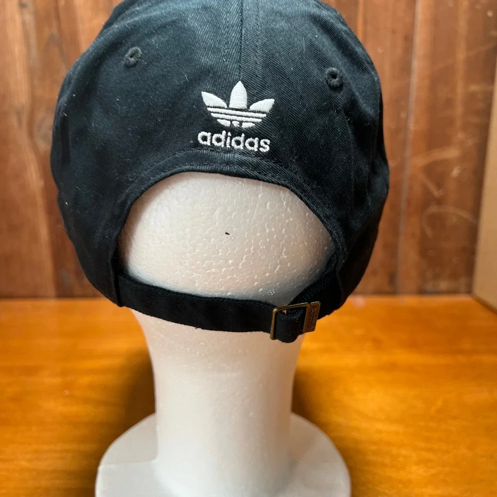 Adidas Hat Unisex OSFM Black Originals Trefoil Relaxed Strapback Cap RN90288